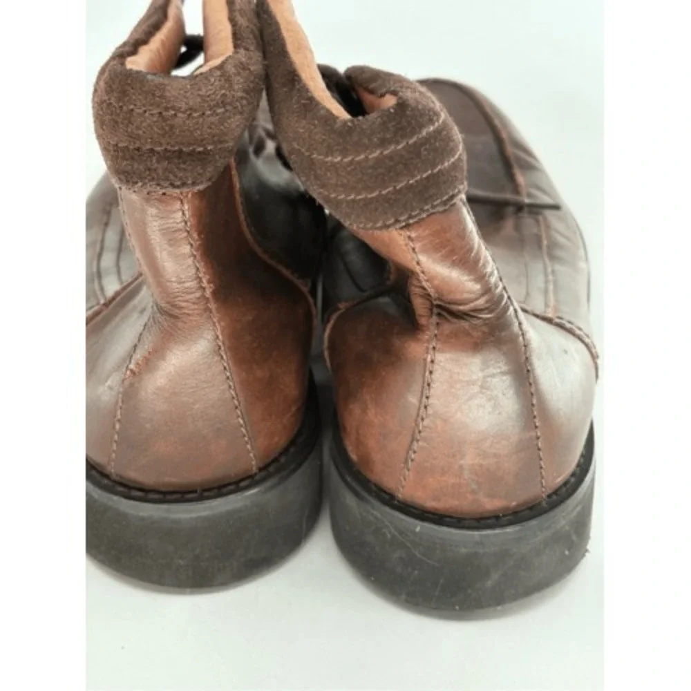 Tasso Elba Boots Men Size 8.5 Brown Leather Lace Up‎
